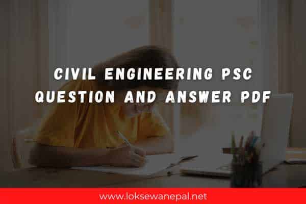 Civil Engineering Psc Question And Answer Pdf 2022