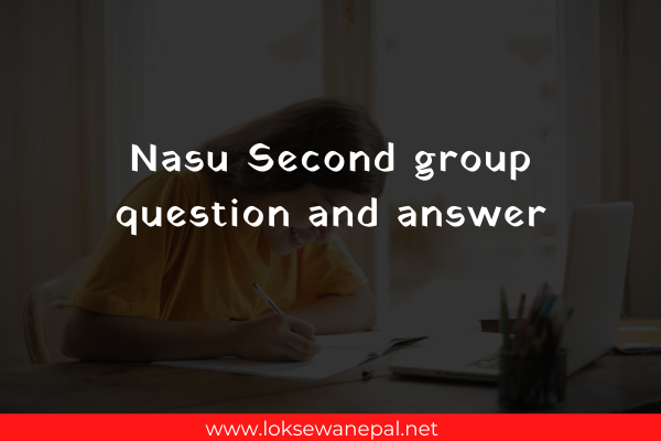 Nasu Second group question and answer 2024
